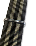 Blueshark Premium Nylon NATO Strap - Black and Gold