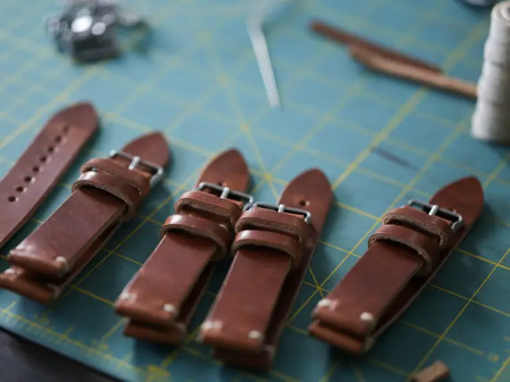 Choice cuts watch straps in production for a wholesale order
