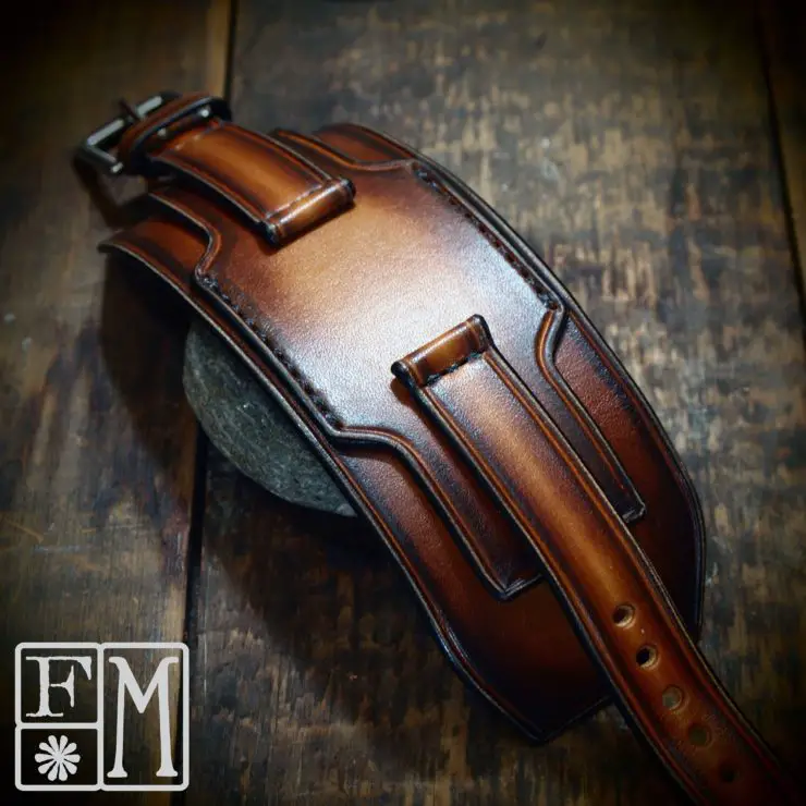 Brown Sunburst Style Custom Watch Strap by Freddie Matara
