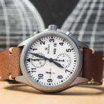 Clover Straps Custom Brown Leather Watch Strap on Damasko Watch