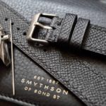 Jones in Tokyo Custom Black Epsom Leather Watch Strap on Omega Speedmaster