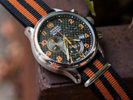 Barton Watch Bands Black and Orange NATO Strap on Wenger