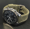 Red Rock Straps custom Canvas Watch Strap on Omega Speedmaster