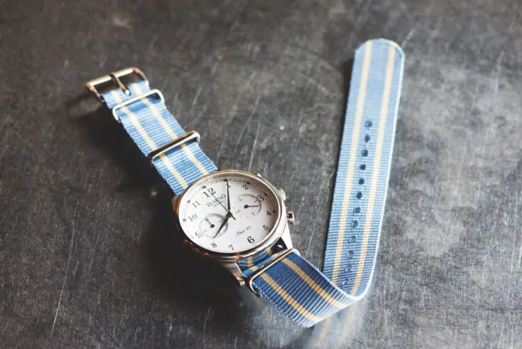 Clockwork Synergy Classic Nato Watch Strap Sky blue kahki