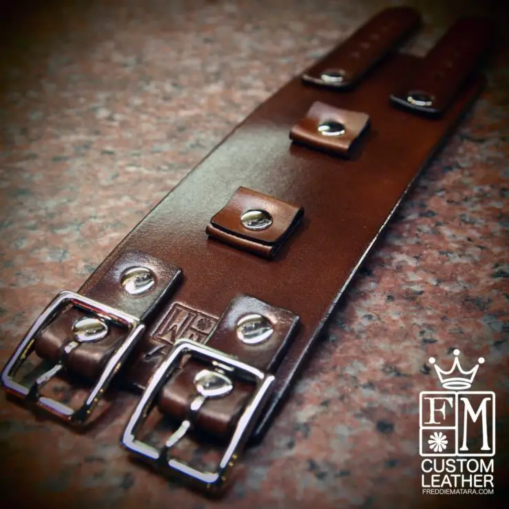 Custom Brown Leather Watch Strap by Freddie Matara