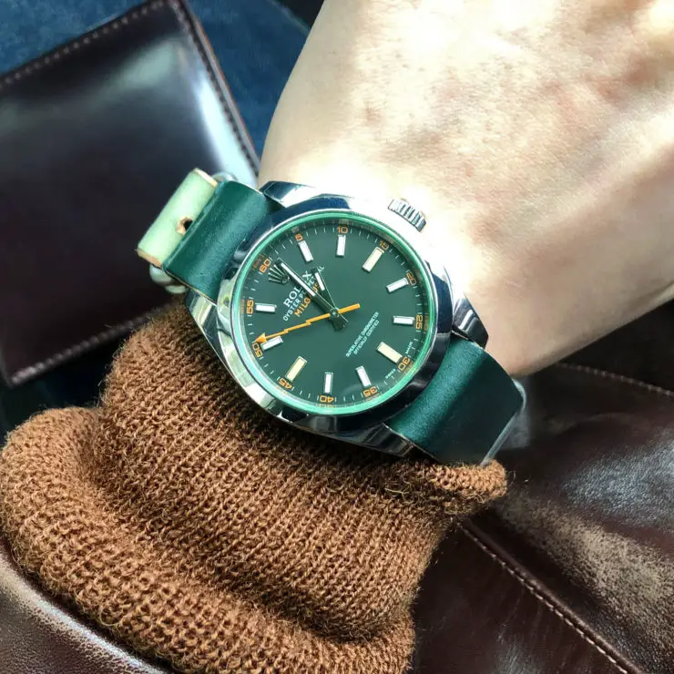 Daluca Straps Rolex Milgauss - image courtesy of @owenau89