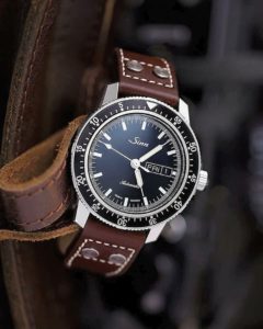Bas & Lokes Pilot Strap on a Sinn 104 watch