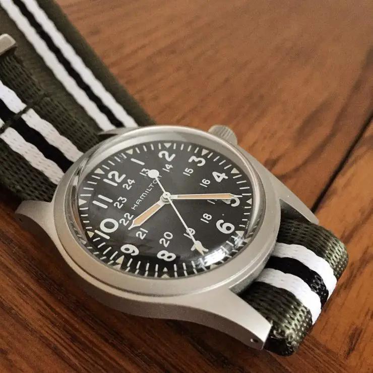 Hamilton Khaki Field Mechanical Watch H69429931 on a Haveston NATO Invasion Strap