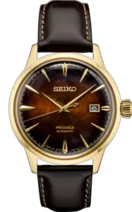 Seiko Presage Cocktail Time - Cloudy Black Dial - Gold Case -SRPD36