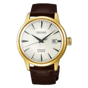 Seiko Presage Cocktail Time - Margarita - Gold Case - Grey Hands- SRPB44