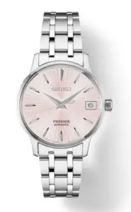 Seiko Presage Cocktail Time -Pink Dial on Bracelet - SRP839