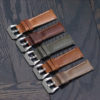 20mm 22mm 24mm Padded Vintage Leather Watch Bands Strap Italian Horween Leather Buckle Side